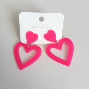 Fashion Jewelry Heart Dangle Earrings